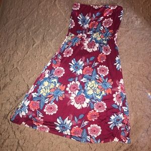 Strapless summer dress